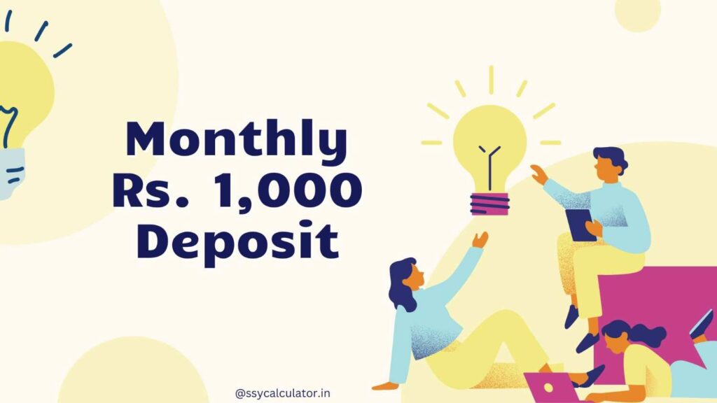 Monthly Rs. 1,000 Deposit ssy